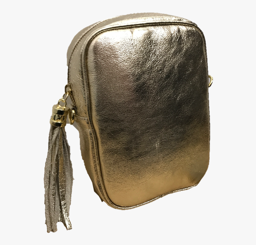 Misa Metallic Gold Leather Jijou Capri Vertical Cross - Shoulder Bag, HD Png Download, Free Download