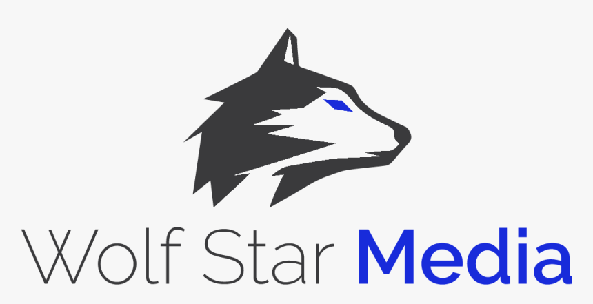 Wolf Star Media"s Wolf Head Logo With Type - Graphic Design Wolf, HD Png Download, Free Download