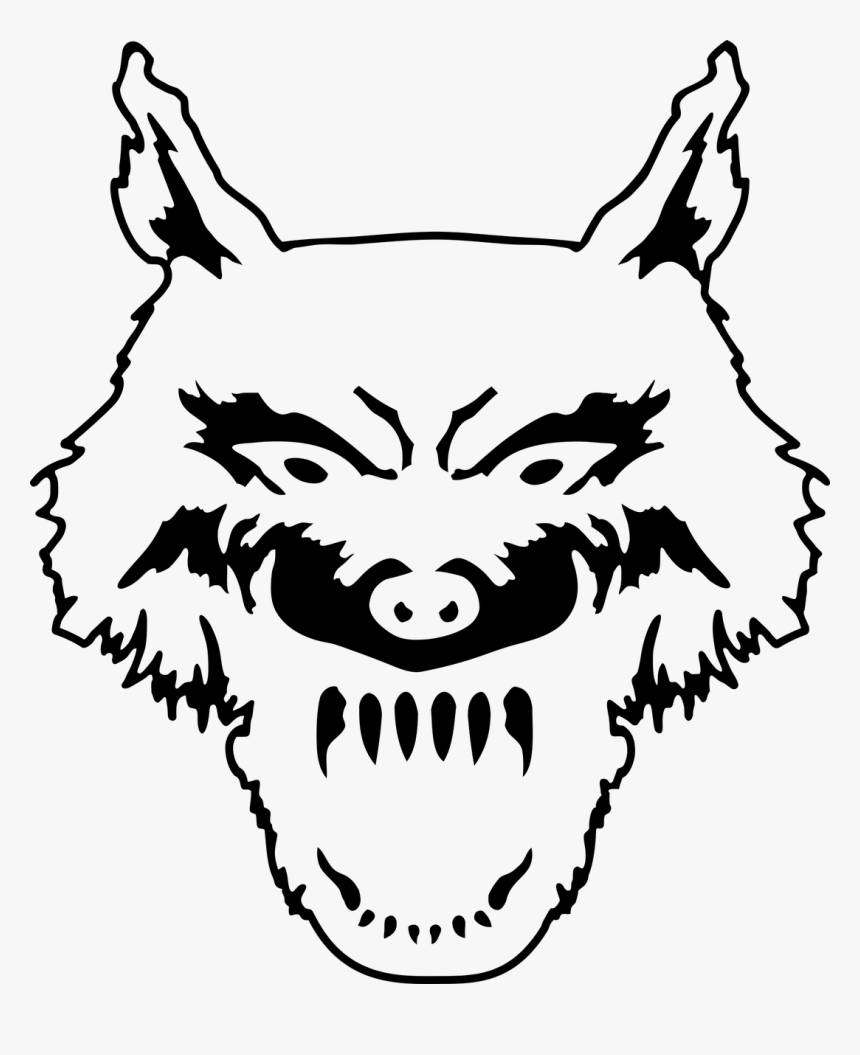 Wolf The Head Of The Animal Free Picture - Gambar Sketsa Wajah Serigala, HD Png Download, Free Download