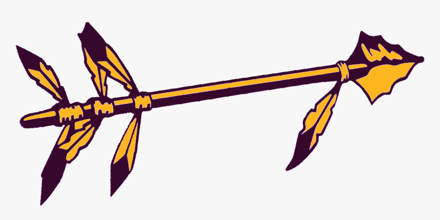 Maroon Gold Cut Image - Native American Spear, HD Png Download, Free Download