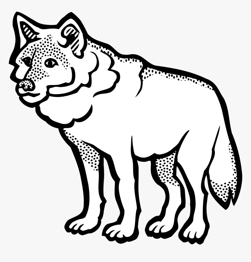 Wolf Animal Canine Free Picture - Wolf Black And White Clipart, HD Png Download, Free Download