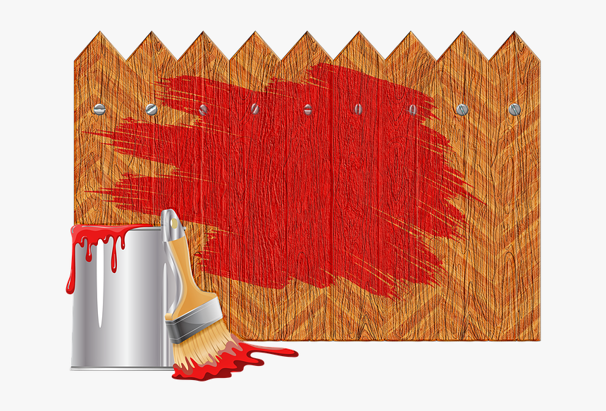 Painting Fence Paint Fence Wood Wooden Fence Old - Craft, HD Png Download, Free Download