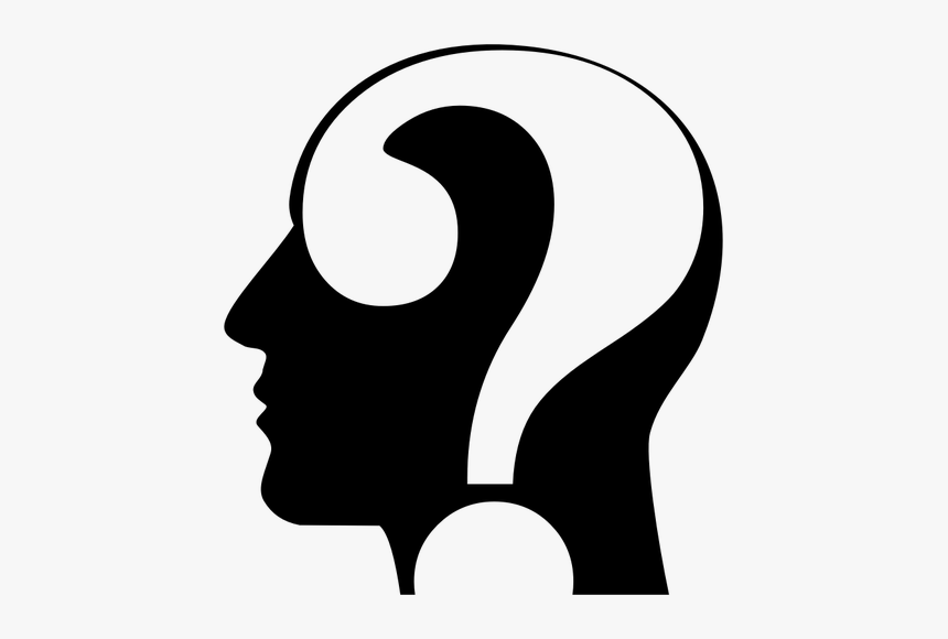 Questioning Head Silhouette - Question Mark Human Png, Transparent Png, Free Download