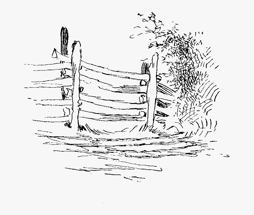 Old Wood Fence Drawing, HD Png Download, Free Download