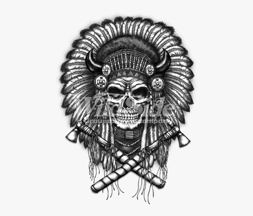 Transparent Headdress Clipart - Indian Headdress With Skull, HD Png Download, Free Download