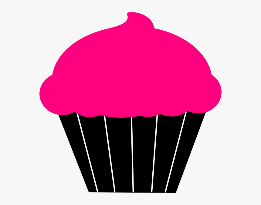 Transparent Cupcake Clipart Free - Pink Plain Cupcake Clipart, HD Png Download, Free Download