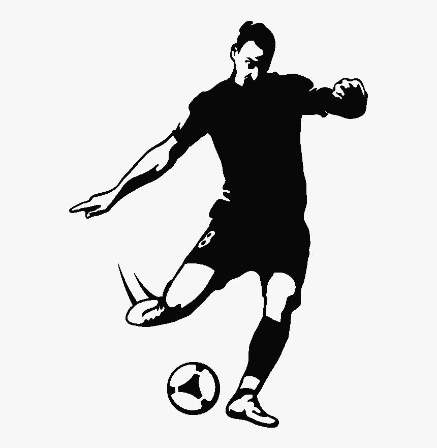 Wall Decals Football - Ibrahimovic Silhouette Png, Transparent Png, Free Download