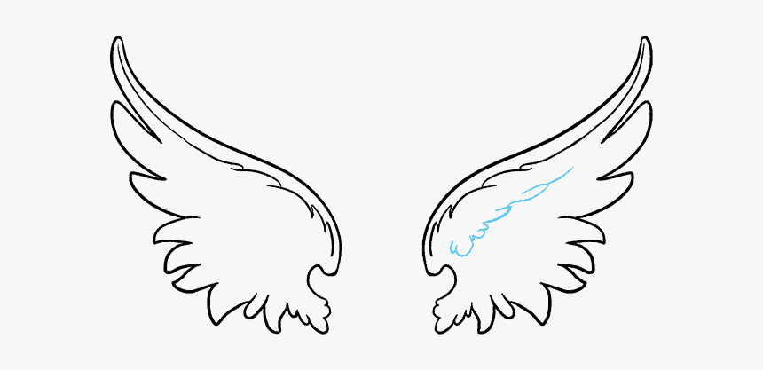 Drawing Of Angel Wings, HD Png Download, Free Download