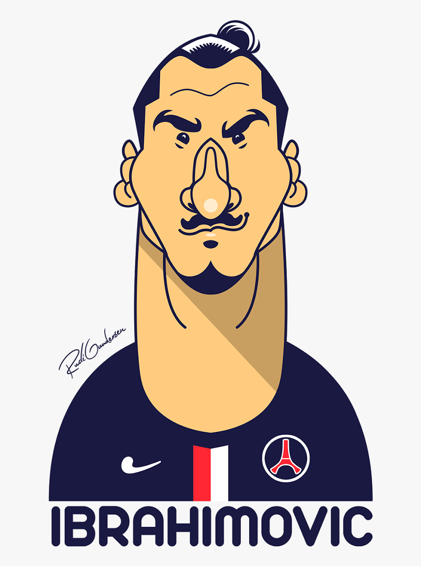 Transparent Funny Faces Clipart - Zlatan Ibrahimovic Cartoon Png, Png Download, Free Download