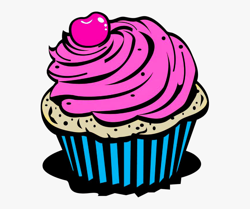 Cupcake Birthday Cake Muffin Clip Art - Cup Cake Clipart Black And White, HD Png Download, Free Download