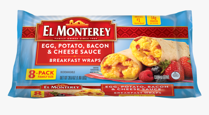 El Monterey Breakfast Wraps, HD Png Download, Free Download