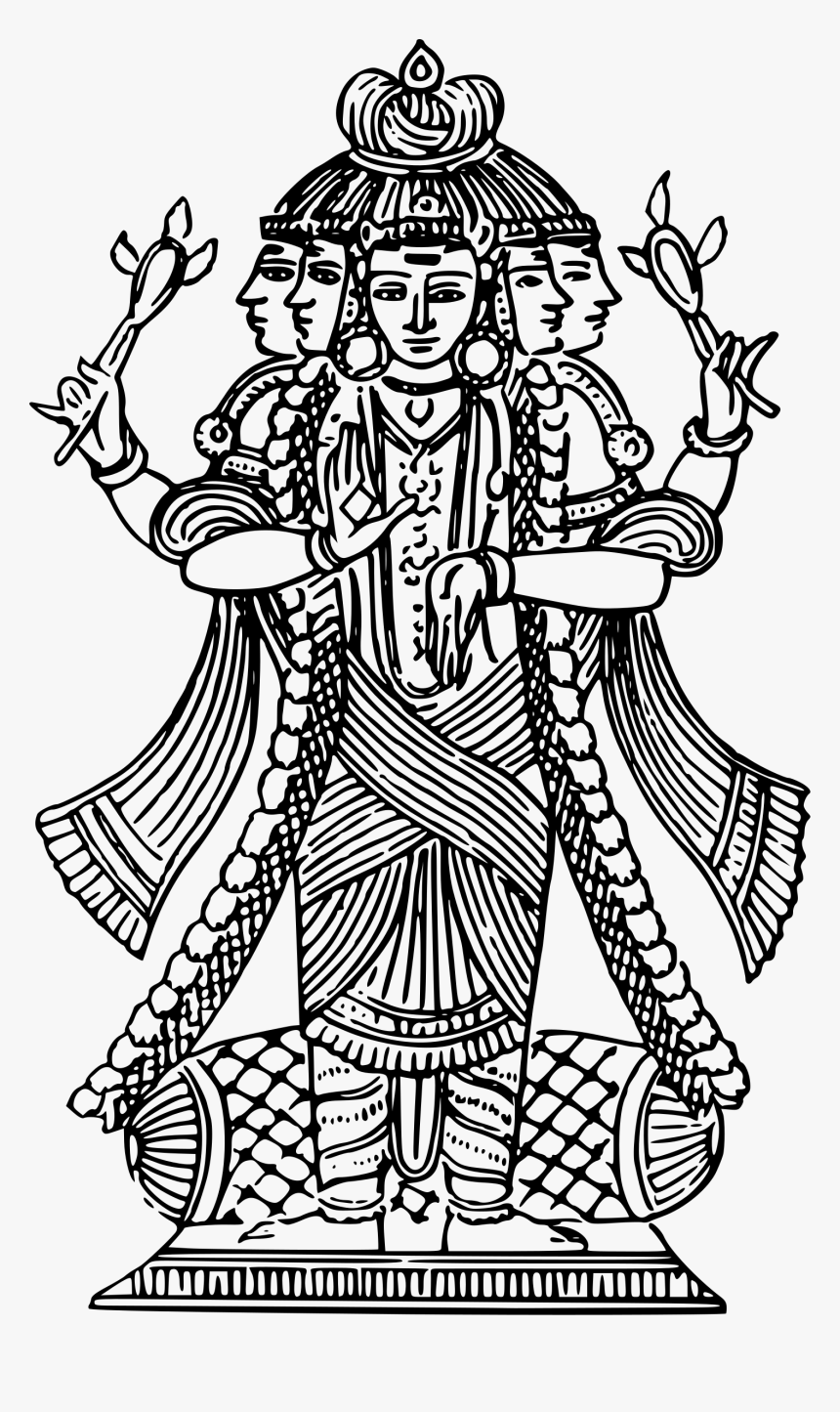 Deity God Hindu Hinduism Shiva Png Image Hindu - Gods Black And White, Transparent Png, Free Download