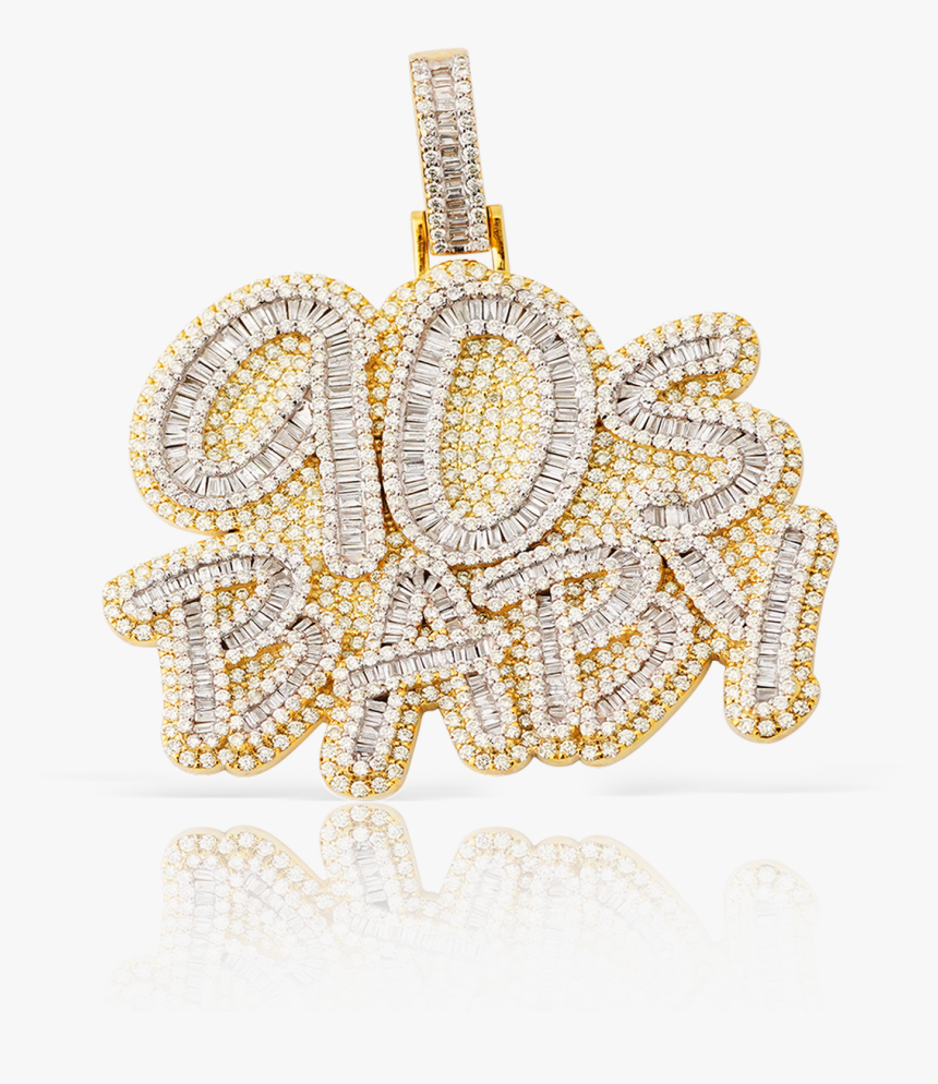 90"s Baby Baguette Diamond Pendant - Needlework, HD Png Download, Free Download