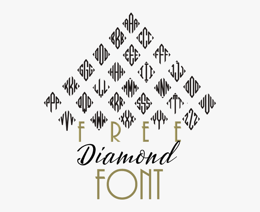 Clip Art Free Diamond Customize Online - Free Diamond Monogram Maker, HD Png Download, Free Download