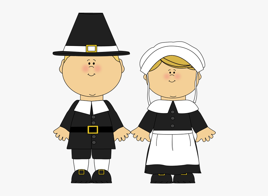 Male Pilgrim And Female Pilgrim Png Clipart - Pilgrim Clipart, Transparent Png, Free Download