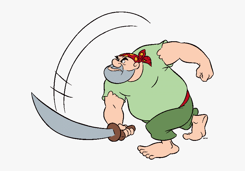 Pirate With Sword - Peter Pan Disney Pirates, HD Png Download, Free Download