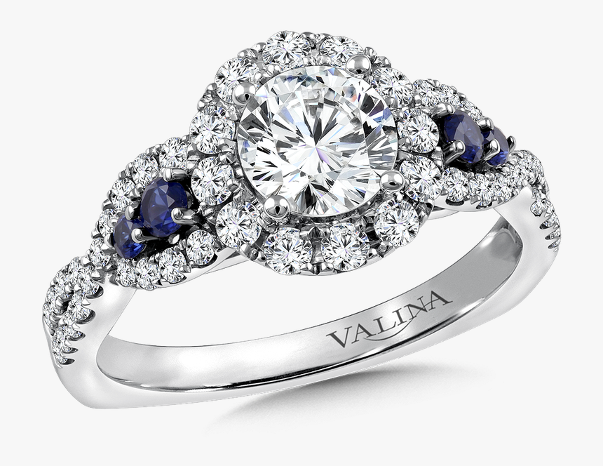 Curved Engagement Rings Sapphire, HD Png Download, Free Download