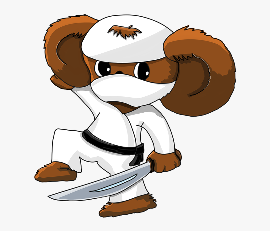 Ninja, Cheburashka, Sword, Kim, Black Belt, Big Ears - Чебурашка В Пнг, HD Png Download, Free Download