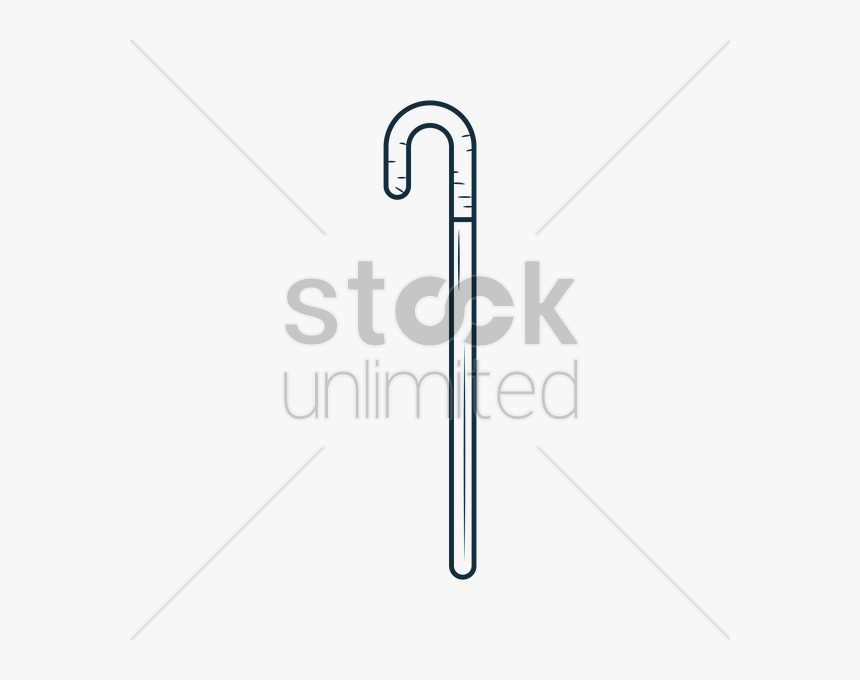 Transparent Walk Clipart Black And White - Walking Stick Silhouette Vector, HD Png Download, Free Download