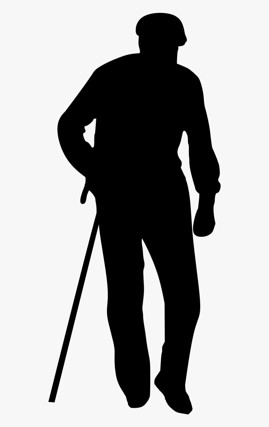 Best Walking Cane For Balance - Old Man Silhouette Png, Transparent Png, Free Download