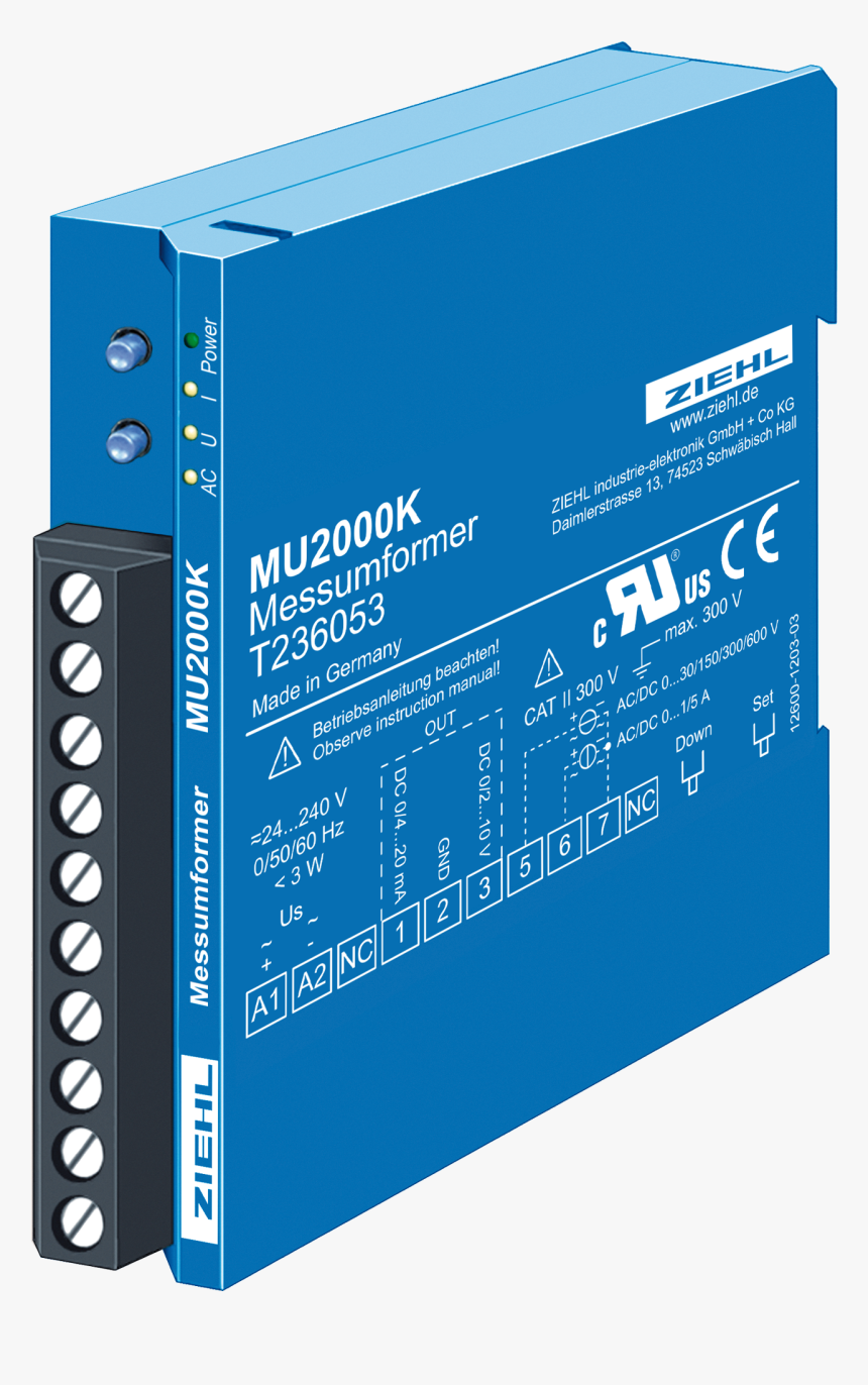 Mu2000k Ziehl Produktbild - Ziehl Ns20k, HD Png Download, Free Download