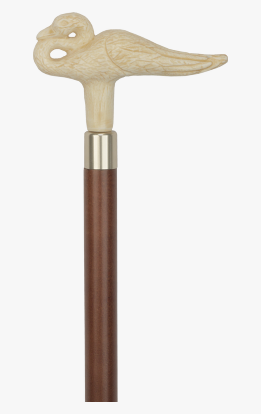 Faux Ivory Swan Handle Walking Cane-italian Handle - Swan Cane, HD Png Download, Free Download