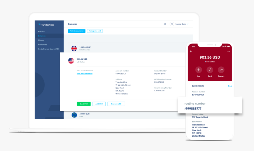 transferwise iban number