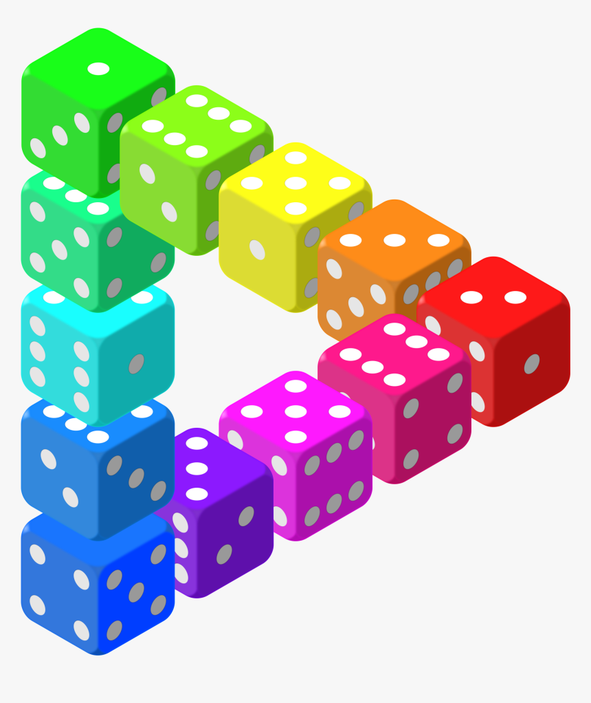 Clipart - Impossible Triangle - Dice Public Domain, HD Png Download, Free Download