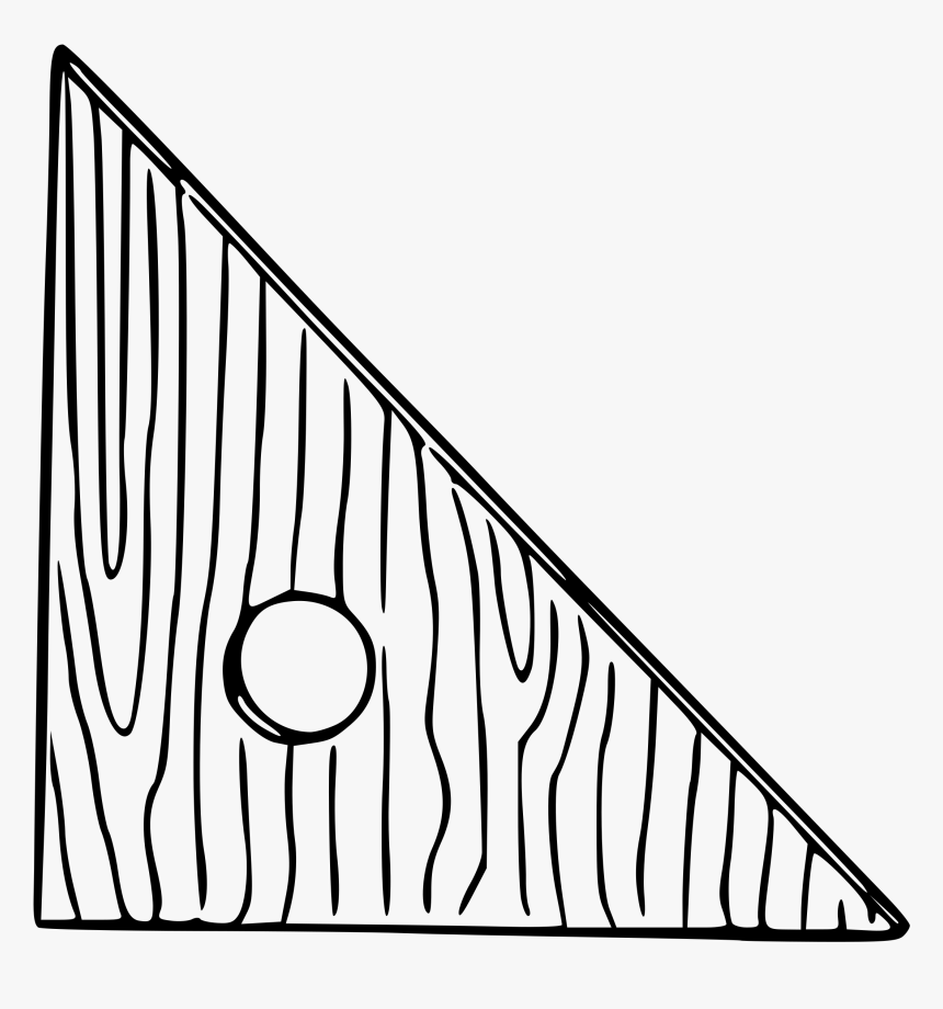 Triangle Drawing - Triangle Wood Clipart Black And White, HD Png Download, Free Download