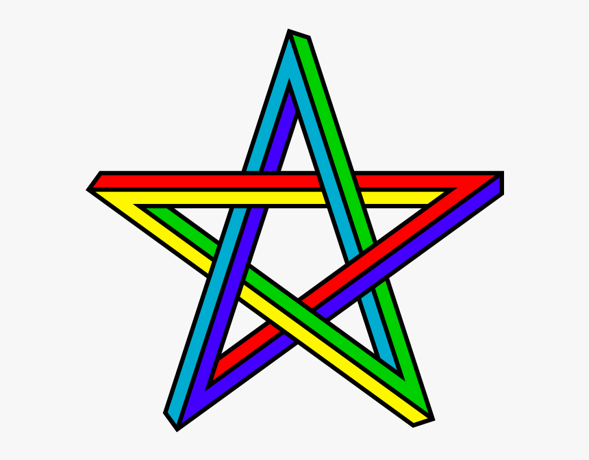 File - Penrose Pentagram - Svg - Morocco Flag Star Png, Transparent Png, Free Download