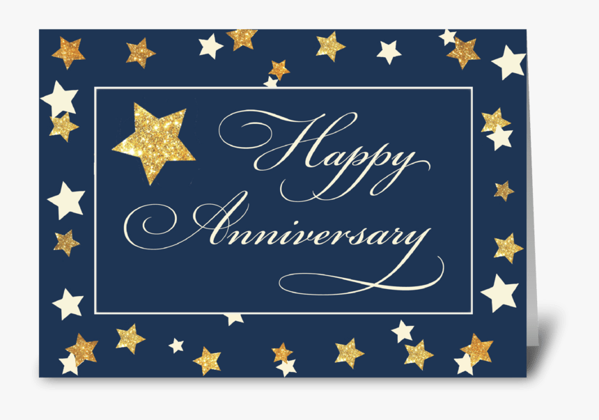 Employee Anniversary Navy Gold Effect Greeting Card - Employee Work Anniversary Gift, HD Png Download, Free Download