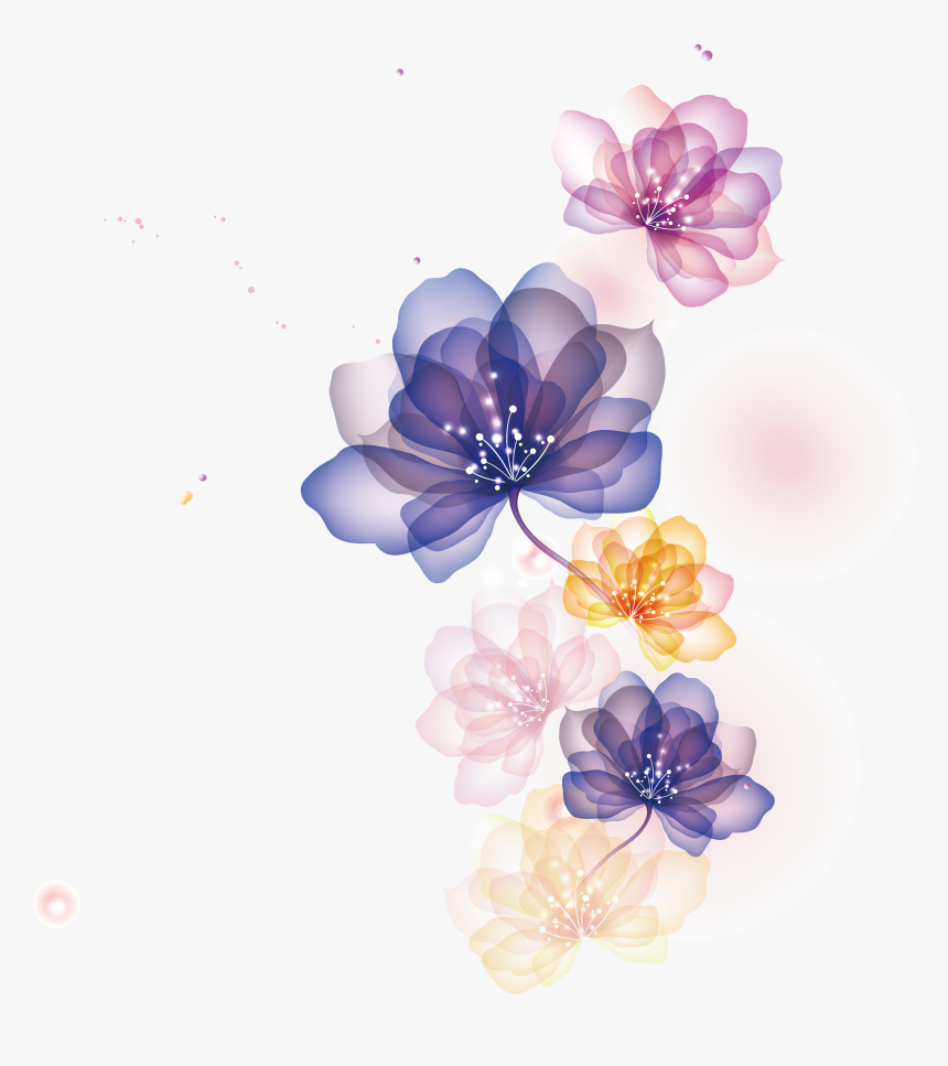 Flower Euclidean Vector Adobe - Transparent Background Flowers Illustration Png, Png Download, Free Download