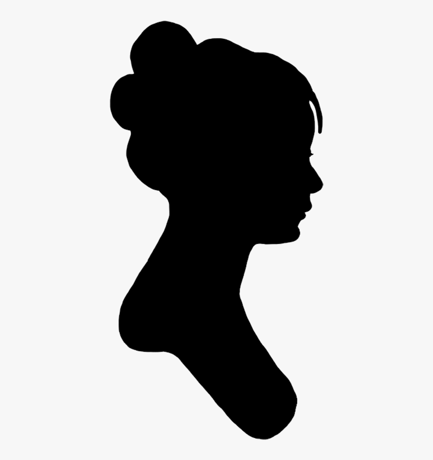 Victorian Silhouette Clipart - Victorian Woman Profile Silhouette, HD Png Download, Free Download