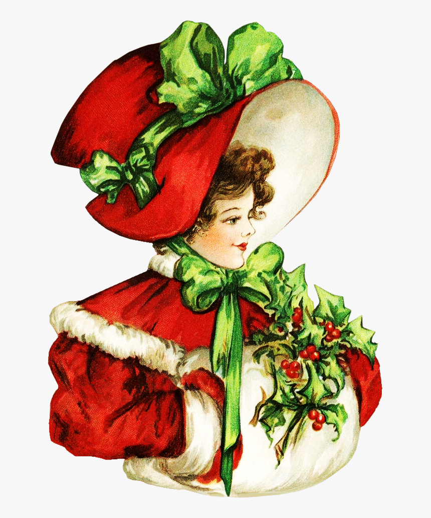 Png Victorian Woman Clipart - Clip Art Victorian Christmas, Transparent Png, Free Download