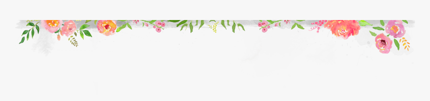 Watercolor Flowers Png Header, Transparent Png, Free Download