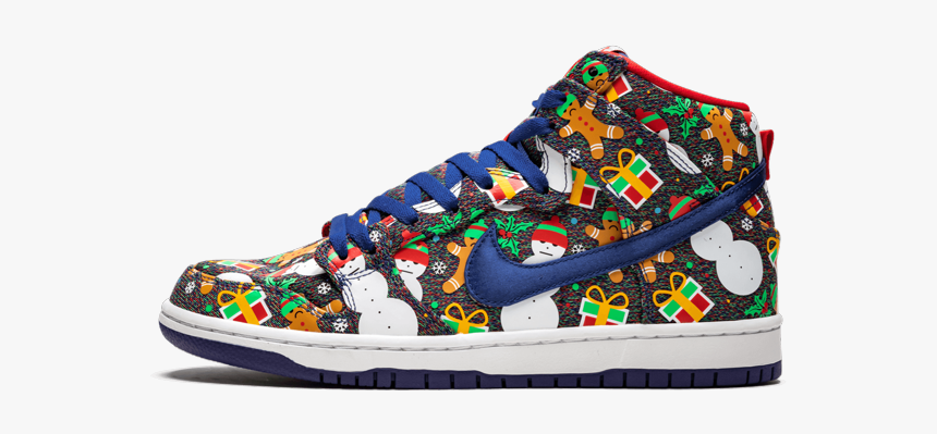 Nike Sb Dunk High Trd Qs "ugly Christmas Sweater - Nike, HD Png Download, Free Download