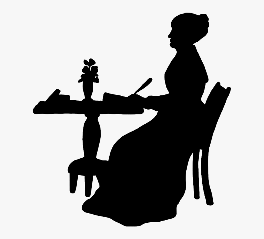 Clipart Of Victorian, Ladies And Silhouette Of - Silhouette, HD Png Download, Free Download