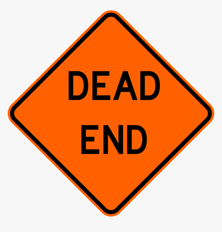 Dead End Warning Trail Sign Orange - Defensive Driving Online Course, HD Png Download, Free Download