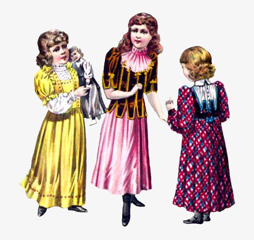 Free Victorian Graphics Girls Fashion - Child, HD Png Download, Free Download