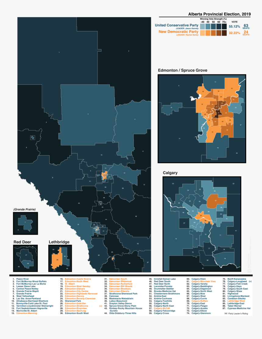 Alberta Election Results 2019 Edmonton, HD Png Download, Free Download