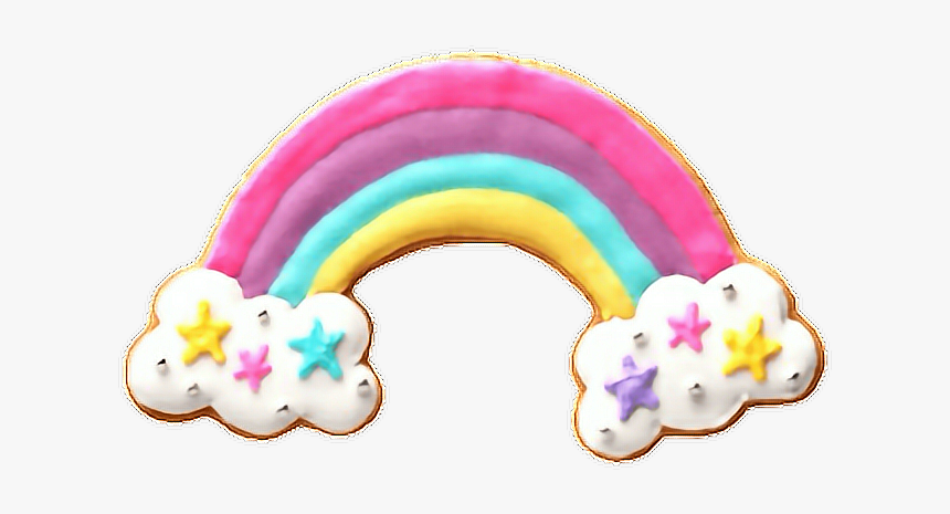 #colorful #cute #rainbow #stars #cookie #could #sky - Cute Rainbow Png, Transparent Png, Free Download