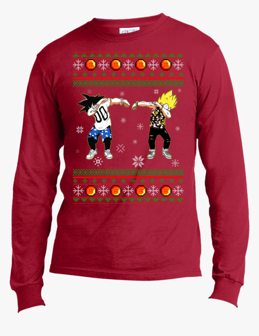 Goku Vegeta Dab Ugly Christmas Sweater - Las Vegas Raiders T Shirt, HD Png Download, Free Download