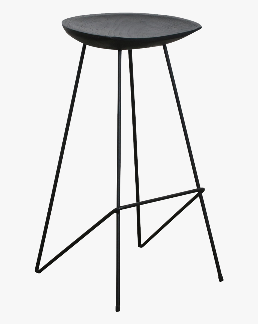 Transparent Wooden Stool Png - Loft Bar Stool Black, Png Download, Free Download