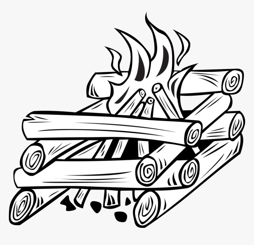 Wood Log Png Black - Log Cabin Fire, Transparent Png, Free Download