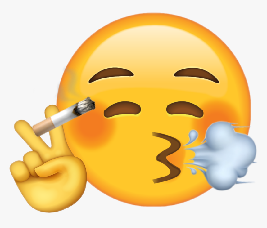 #cigarette #smoking #emoji #yellow #smoke #smokeemoji - Emojikiss, HD Png Download, Free Download