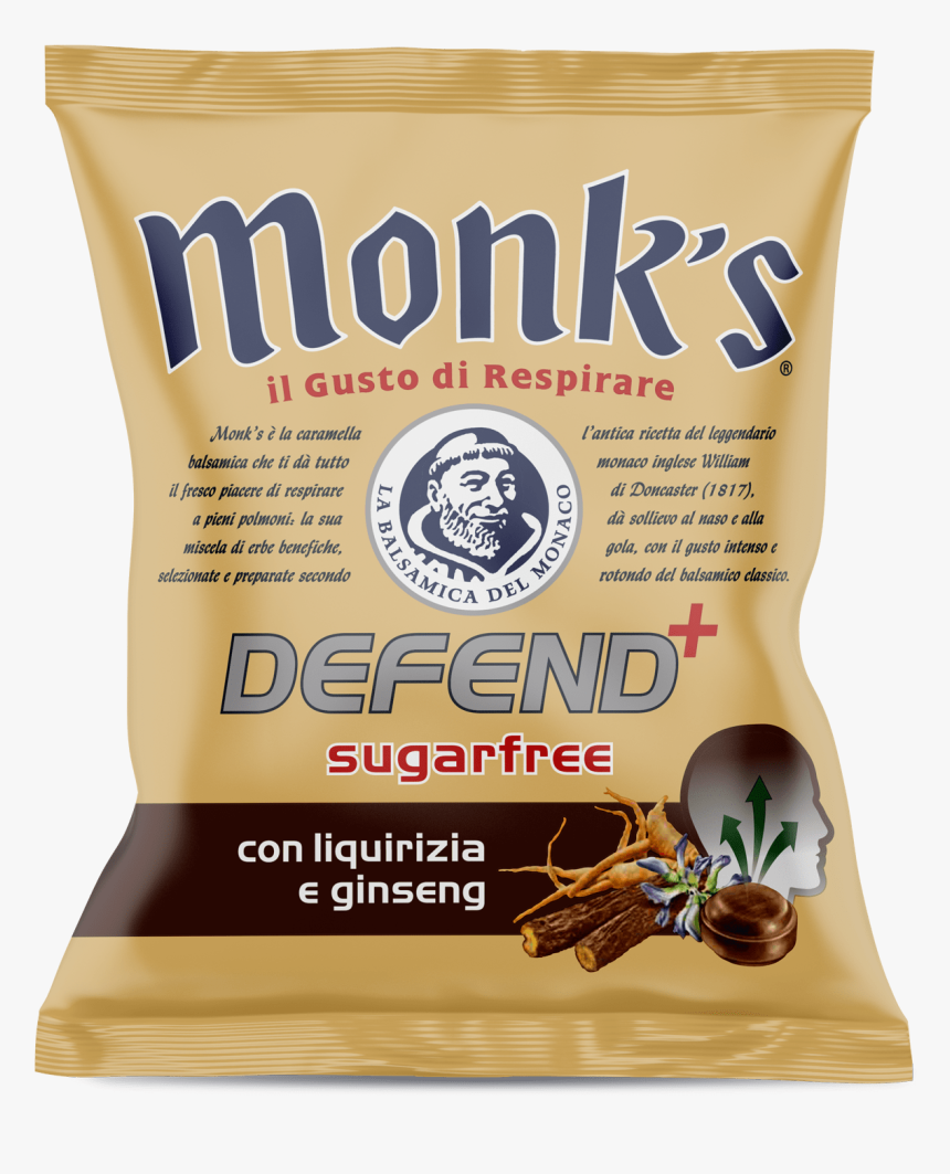 Busta Da 46 G Monk"s Defend Liquirizia E Ginseng - Monks Caramelle, HD Png Download, Free Download