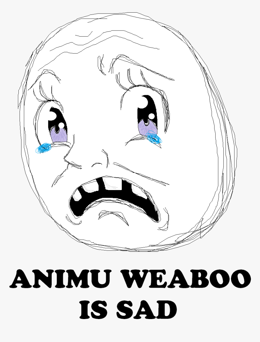 Sad Animu Face - Bean Vs Meat Protein, HD Png Download, Free Download