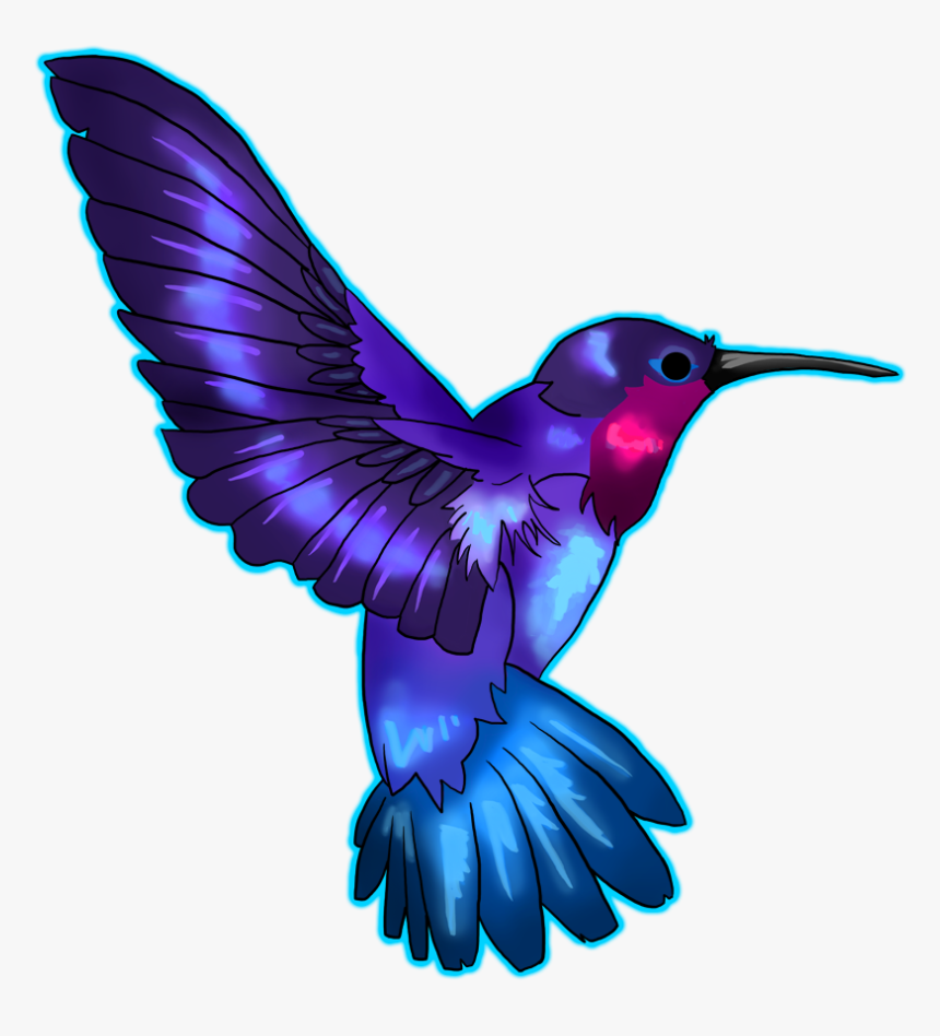 Hummingbird Clipart Sparrow - Blue And Purple Hummingbird, HD Png Download, Free Download