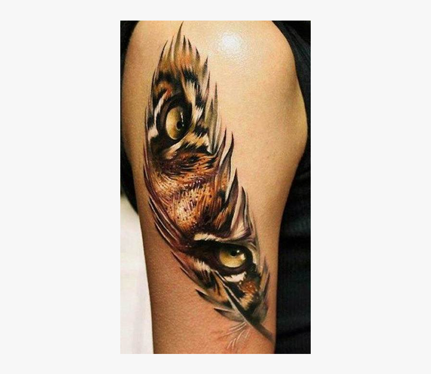 Feather Tiger Tattoo, HD Png Download, Free Download