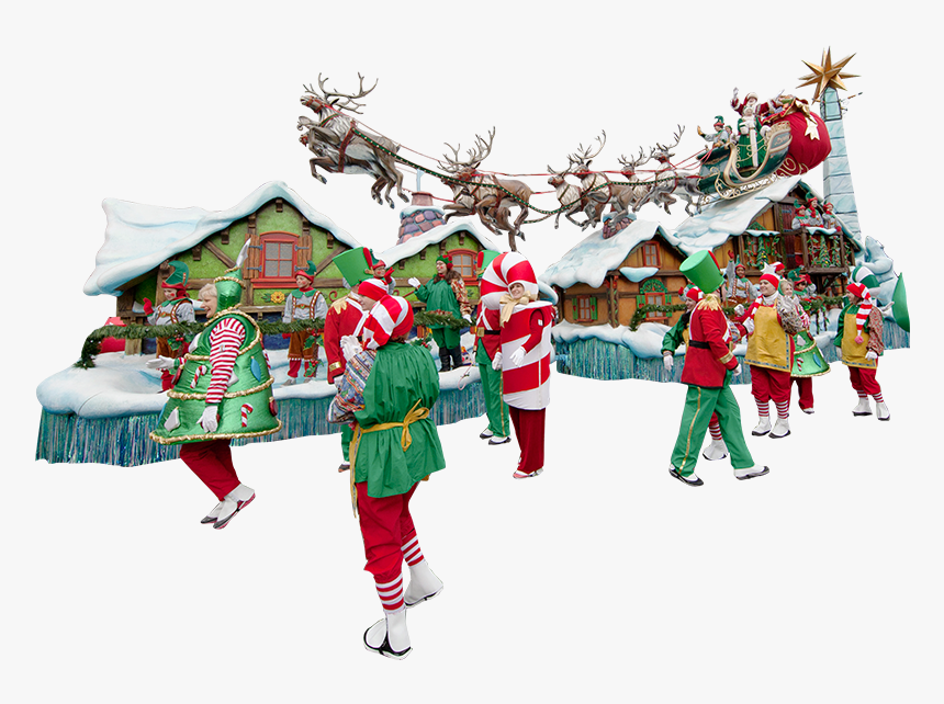 Image Santa"s Sleigh - Santa Float Thanksgiving Day Parade, HD Png Download, Free Download